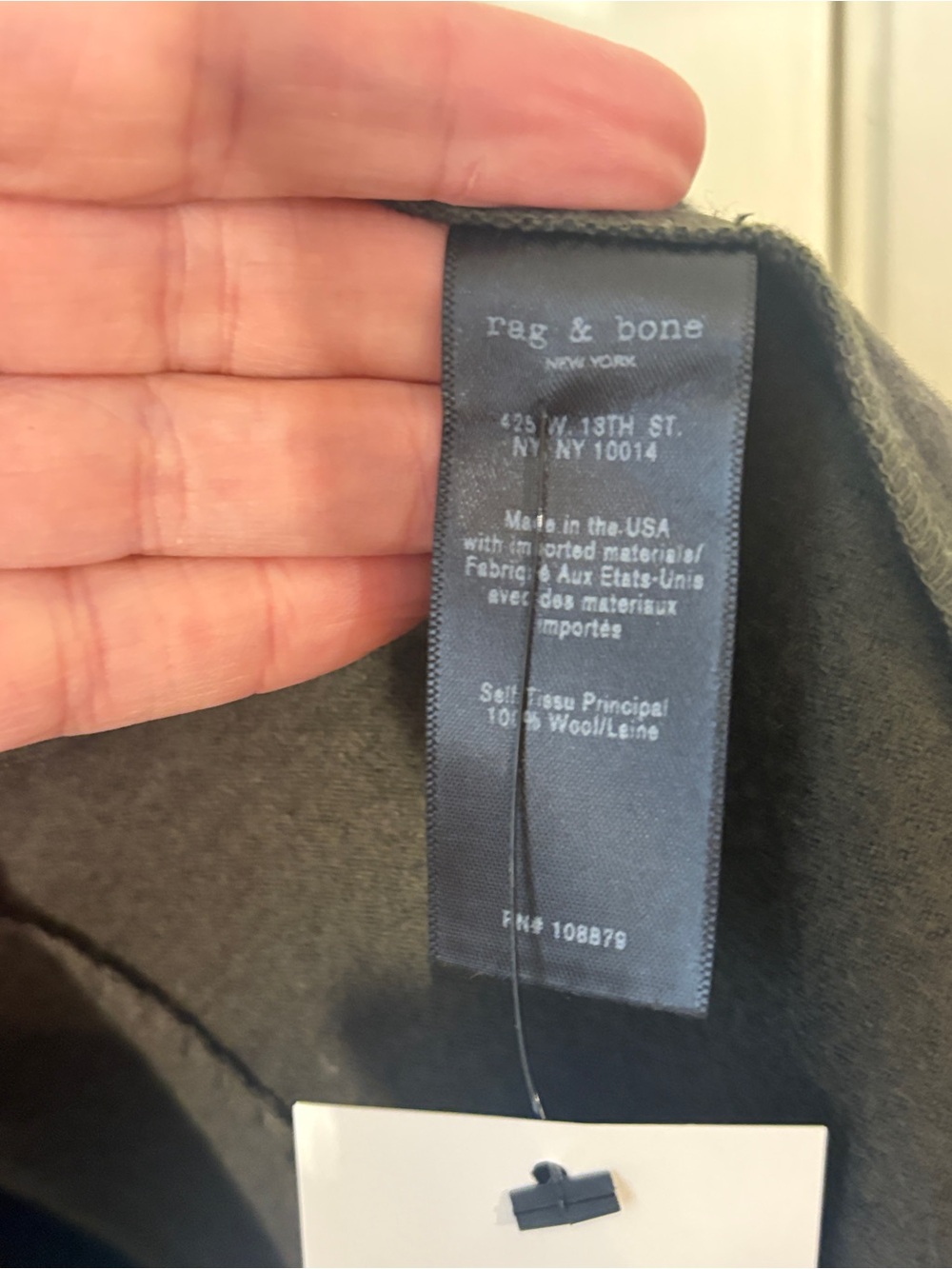 rag & bone 100% Wool Tailored Blazer – Deep Olive Brown | Women’s Size 4 - Picture 6 of 7